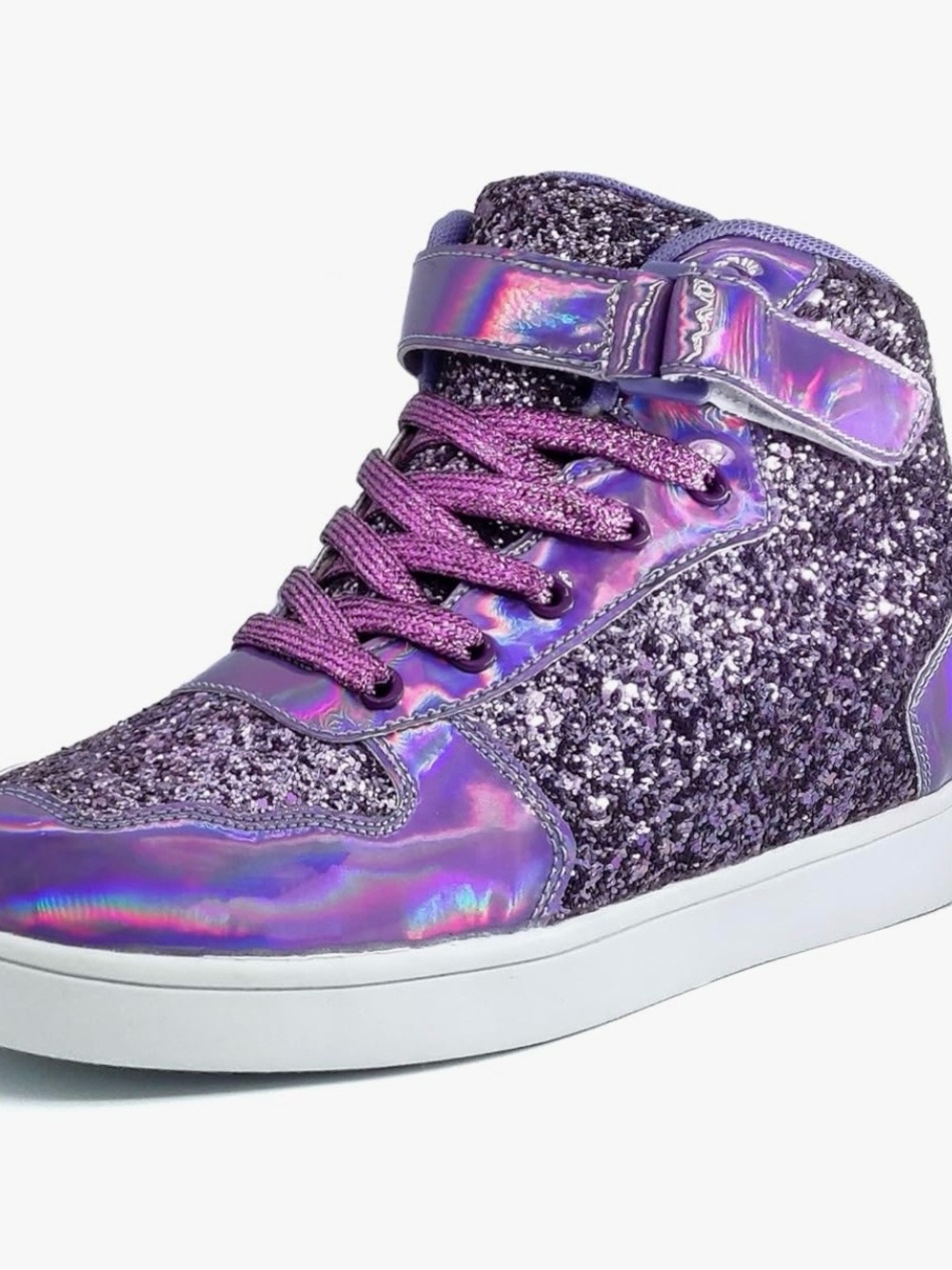 Sparkle High-Top Women's Sneakers in Purple